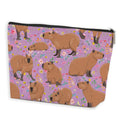 Cute Capybara Makeup Bag Capybara Gifts Cosmetic Bag for Animal Lover