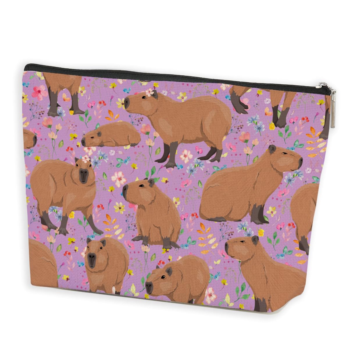 Cute Capybara Makeup Bag Capybara Gifts Cosmetic Bag for Animal Lover