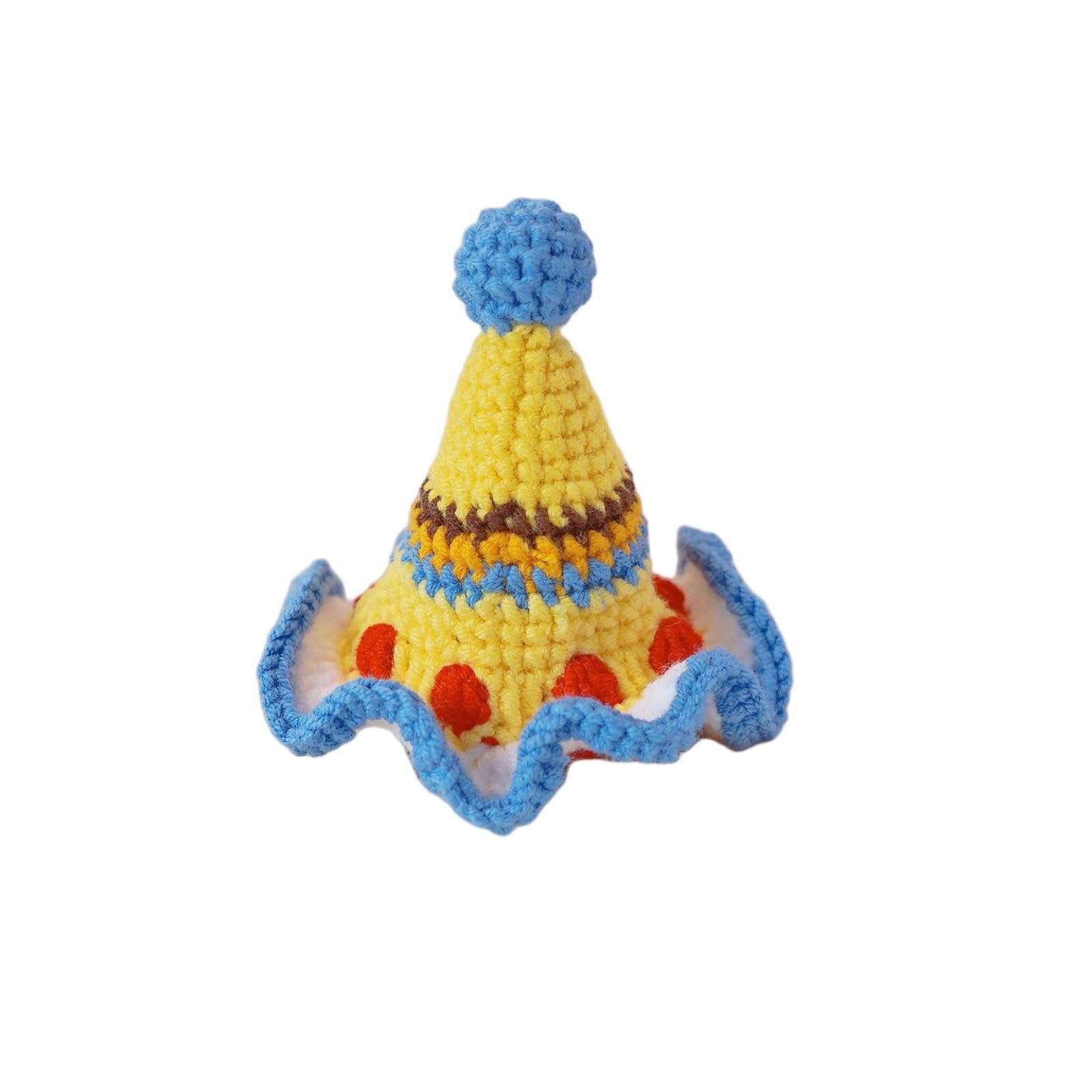 Crochet Knitting Hair Clip for Girls/Daughter/Pet, Gift for Her Birthday, Finished Handmade Wool Knitted Lovely Hat