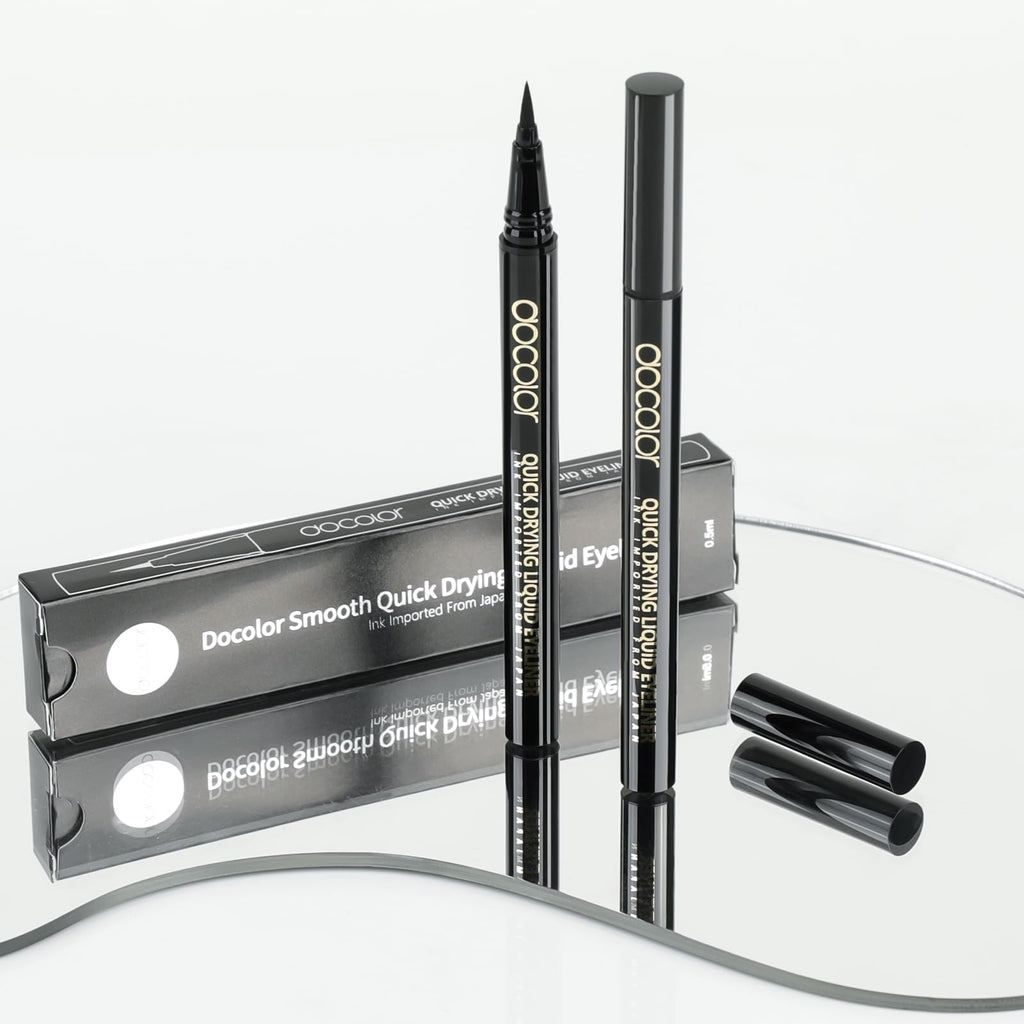 docolor Waterproof Eyeliner Pen Super Slim Precise All Day Black Eyeliner Liquid Professional Makeup Liquid Eye Liner Pencil for Women