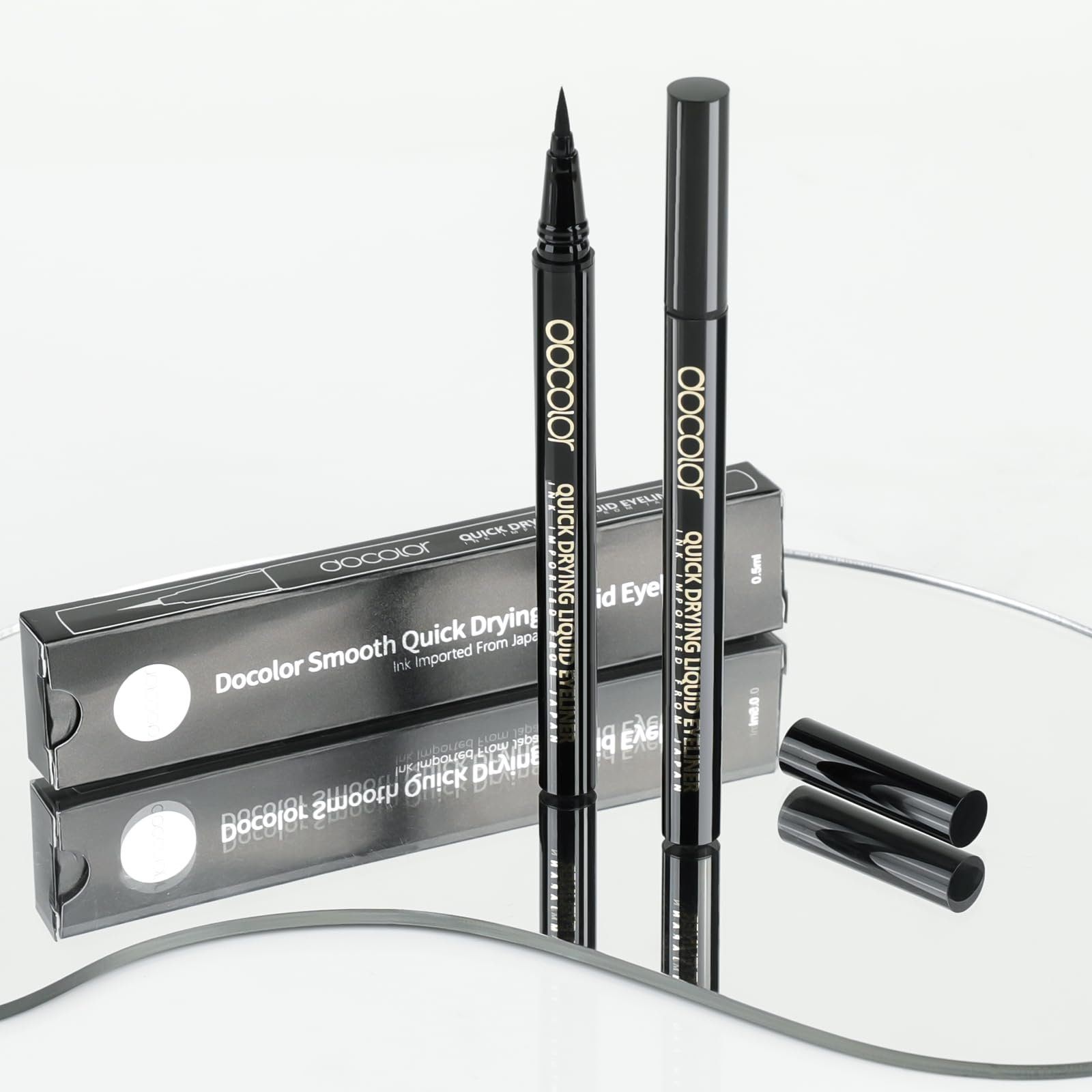 docolor Waterproof Eyeliner Pen Super Slim Precise All Day Black Eyeliner Liquid Professional Makeup Liquid Eye Liner Pencil for Women