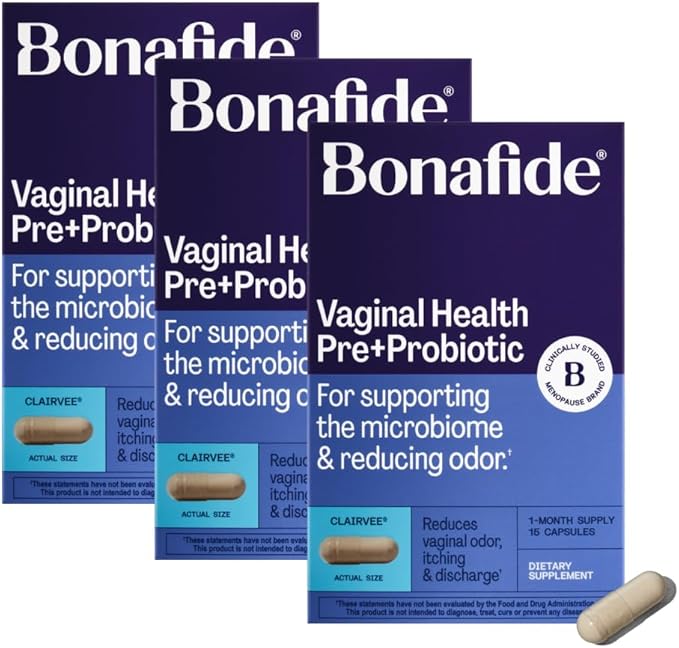 Bonafide Clairvee Vaginal Probiotic – Hormone-Free, Drug-Free Relief from Odor, Vaginal Itching and Discharge (3 Month Supply)