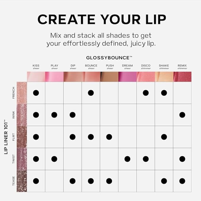 Saie Glossybounce Duo - Hybrid Tinted Lip Oil & Lip Gloss Set - Hydrating, Non-Sticky Shine with Hyaluronic Acid & Jojoba Oil for Soft, Plump Lips - Makeup Gift Set - Disco & Bounce (2 Count)