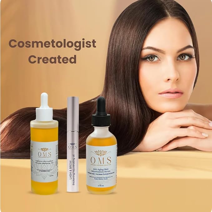 ORGANIC MODERN SOLUTION OMS Pre-Shampoo Hair Treatment Oil for Growth & Loss Prevention, Scalp Nourishing, Heat Protection, Anti-Frizz 3oz