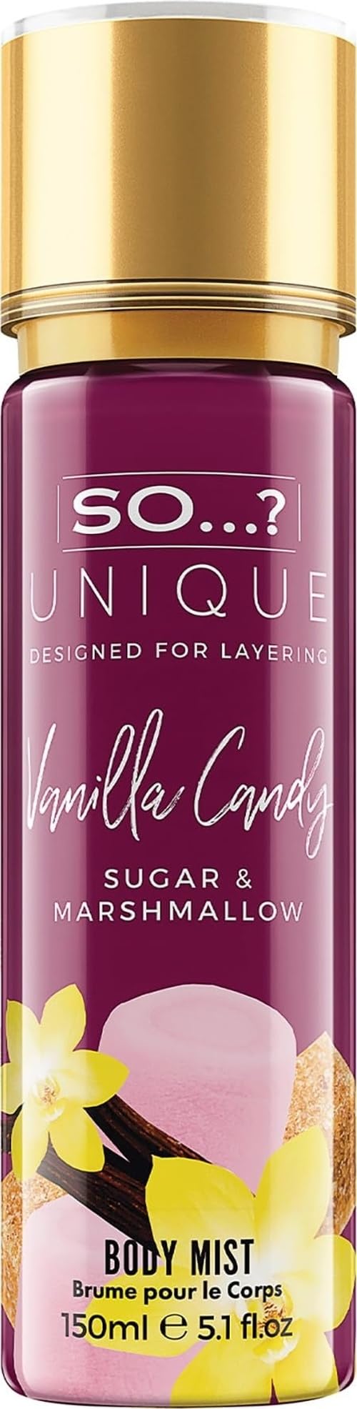 So...? Unique Vanilla Candy Body Mist - Delightful Perfume for Women - Sweet, Fruity Vanilla Perfume with Peach and Rose - Gifts for Women - 5.1 oz