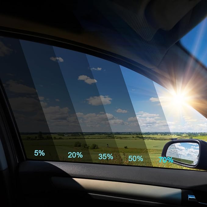 Window Tint Film for Cars, 50% VLT 20in x 10Ft Ceramic Window Tints, Blocks 99% UV & IR Rays, Heat Resistant Anti Glare Films for Windshield, Scratch Resistant Sun Shade Auto Tint Roll