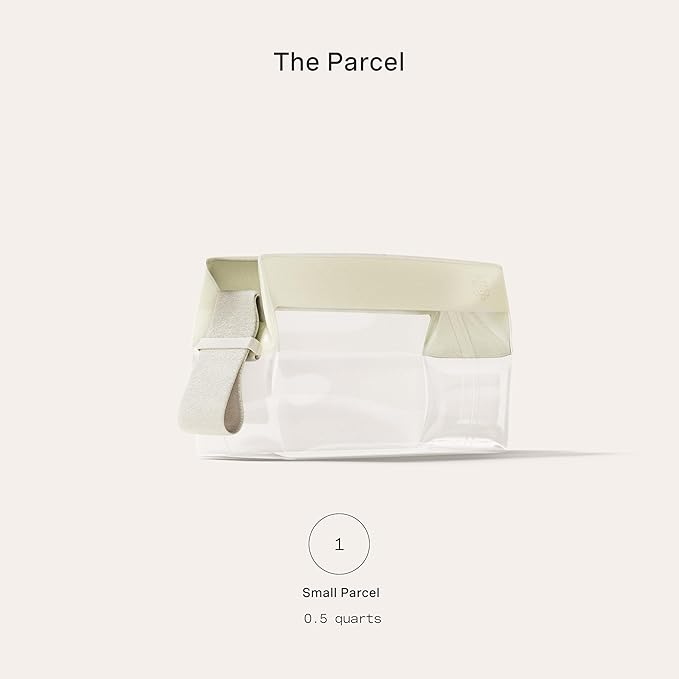 Cadence Parcel - Clear Travel Kit with Zipperless Magnetic Closure - Pebble, Small - Durable, Leak-Resistant and TSA Approved Toiletry Bag - Modular Organization - Recycled TPU (.5 Qt)