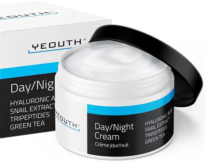 YEOUTH Day Night Face Cream with Snail Mucin for Dry Skin, 2oz