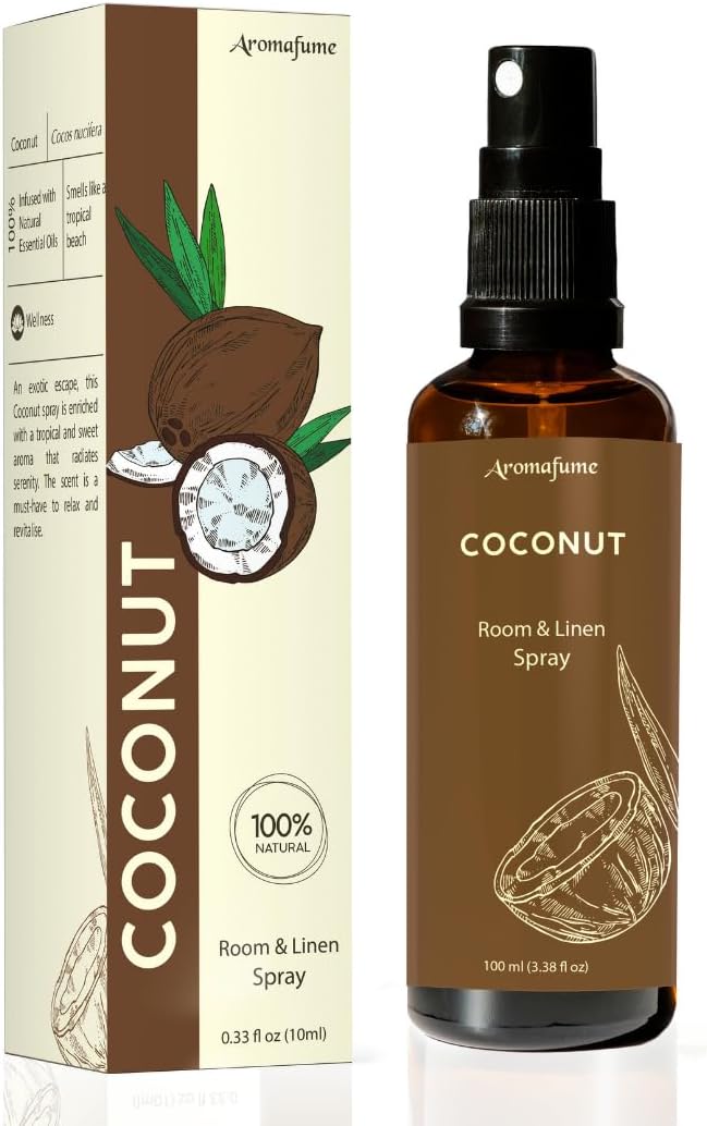 Coconut Air Freshener Spray for Room, Linen & Pillow 100ml by Aromafume