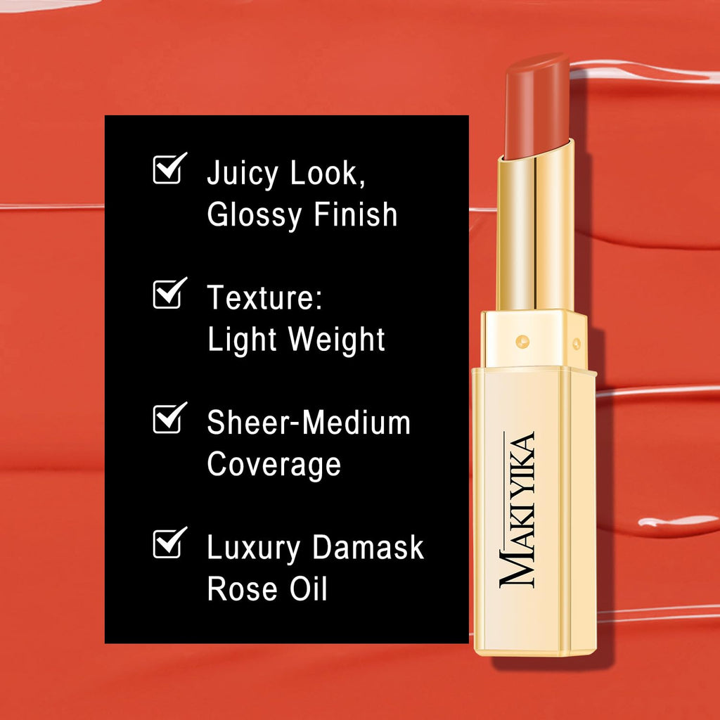 MAKI YIKA Moisture Red Lipstick for Women Hydrate Tinted Lip Balm