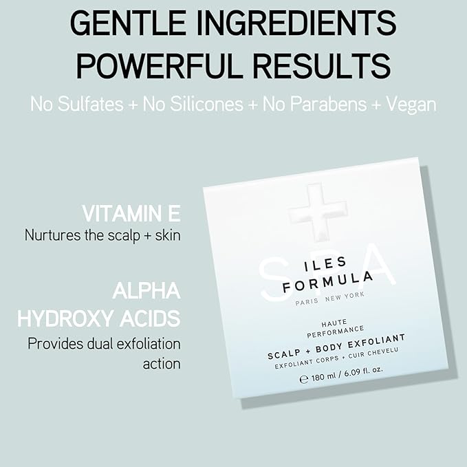 Iles Formula Scalp + Body Exfoliant: Vitamin E & Kiwi, Removes Buildup
