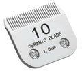 Docal 10# Silver Detachable Clipper Ceramic Blades, Dog Grooming Clipper Replacement Blades Compatible with Dog Clippers, KM Series Clippers, A5, Size 10, Cut Length 1/16"(1.5mm)