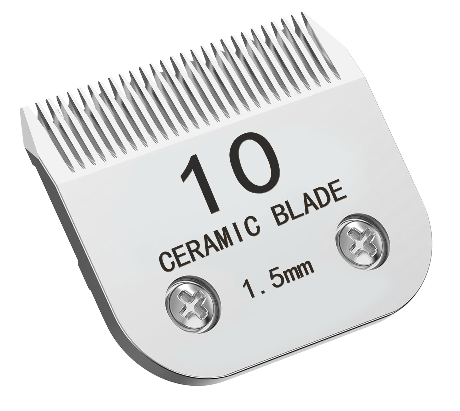 Docal 10# Silver Detachable Clipper Ceramic Blades, Dog Grooming Clipper Replacement Blades Compatible with Dog Clippers, KM Series Clippers, A5, Size 10, Cut Length 1/16"(1.5mm)