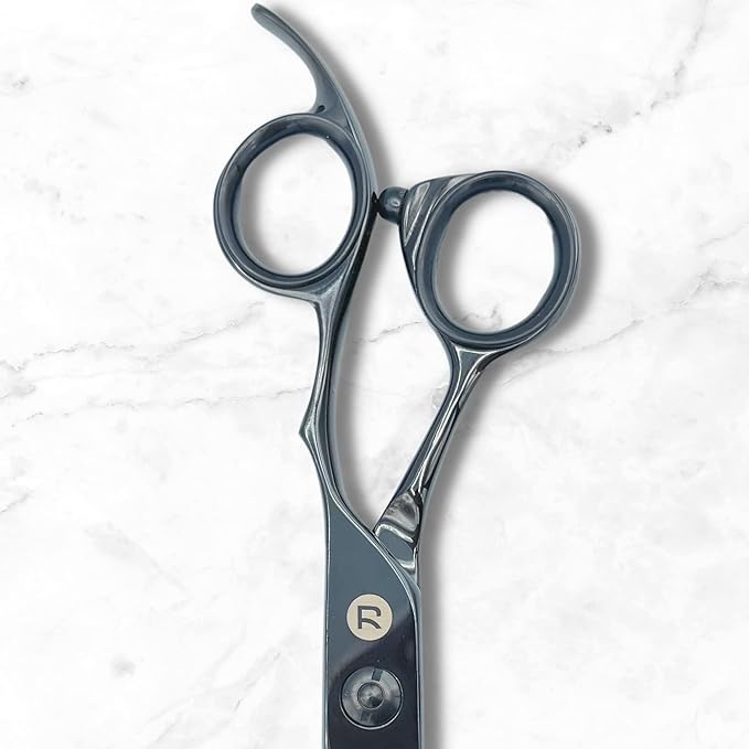 Saki Shears 7 Inch Katana Hair Cutting Scissors for Professionals - 440C Steel With Black Titanium Finish (7" Hair Cutting Shears) (Right Hand, 6" Thinning)