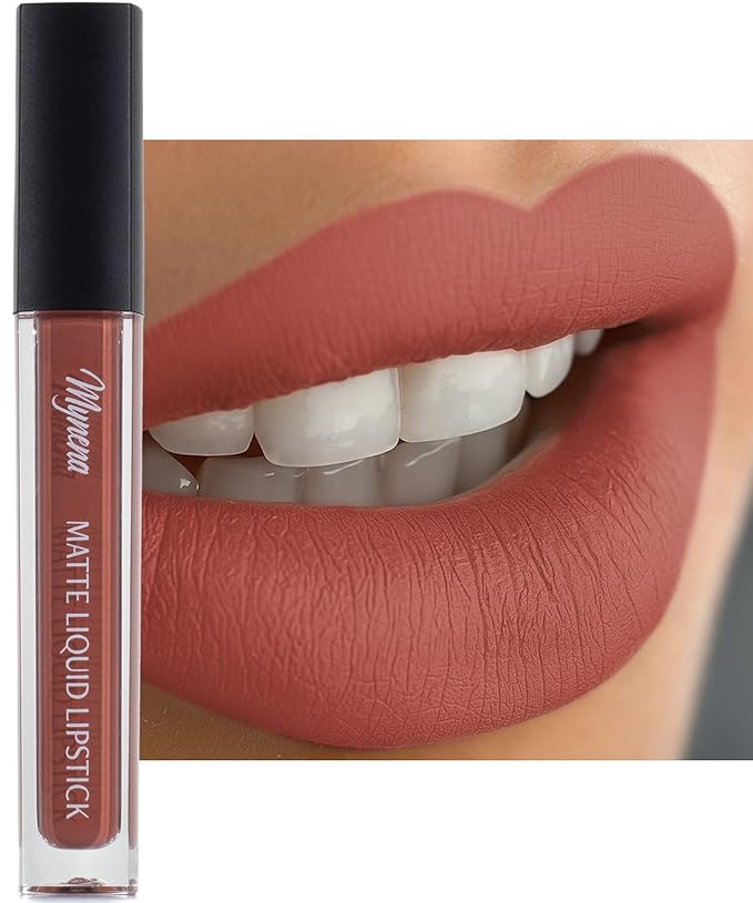 Mynena Hydrating Terracota Matte Liquid Lipstick Long Lasting - Zoe