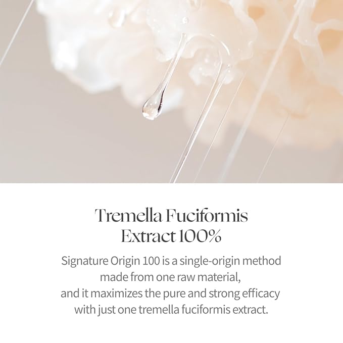 Deeponde Signature Origin 100 Ampoule 1.69 Fl oz Tremella Fuciformis(Snow Mushroom) Extract 100%,Elasticity,Lifting,Moisturizing