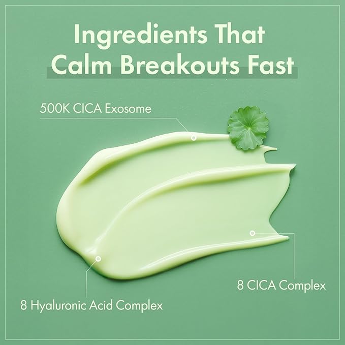 TOSOWOONG Exosome CICA Face Cream for Redness & Blemish-Prone Skin, Calming
