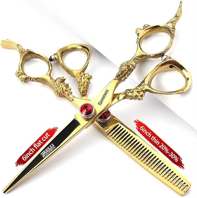6 Inch Hairdressing Scissors Set, Hair Clipper(6 Inch Gold Set)