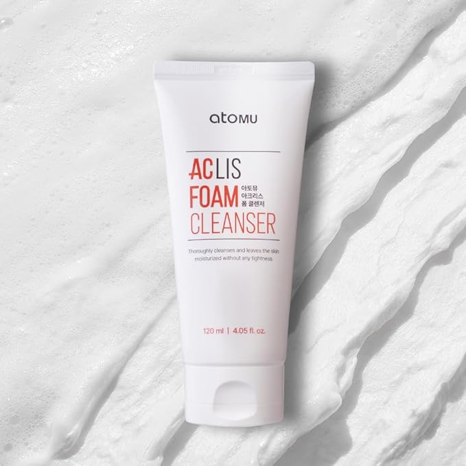 ATOMU Salicylic Acid Foaming Facial Cleanser for Oily Skin & Clogged Pores, BHA Oil Control Face Wash, 4.05 fl oz