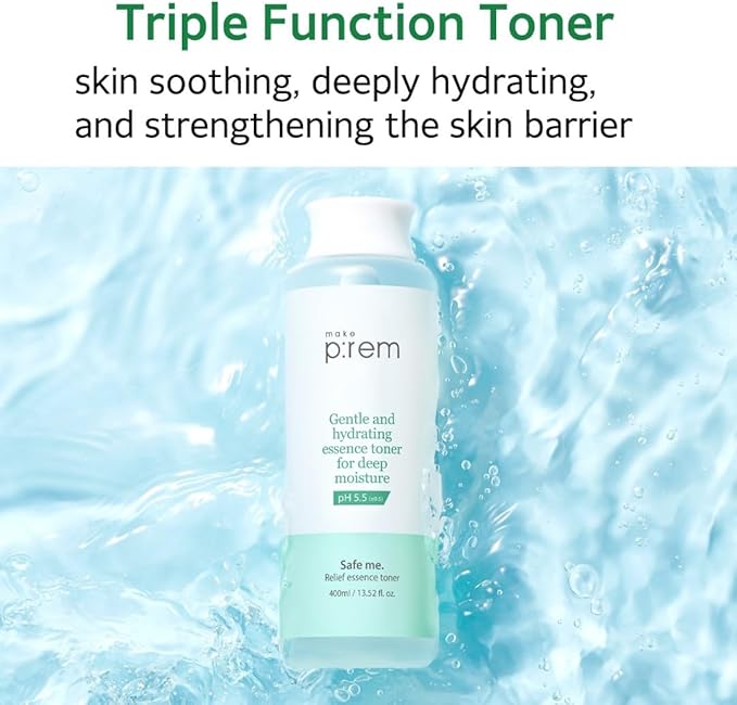 Make P:REM Safe Me. Relief Essence Toner, 13.52 fl.oz. (400mL)