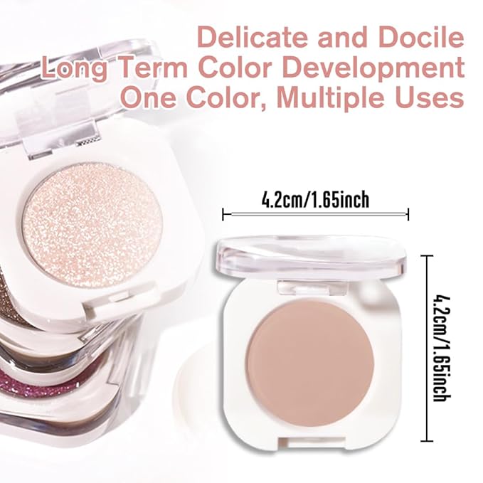 HHLTOH Light Brown Single Matte Eyeshadow Makeup, Neutral Powde Eye Shadow for Women, Rosy Brown Eyeshadow Palette Pigmented Waterproof, sombras para ojos, Lightweight Blendable, Vegan & Cruelty-Free