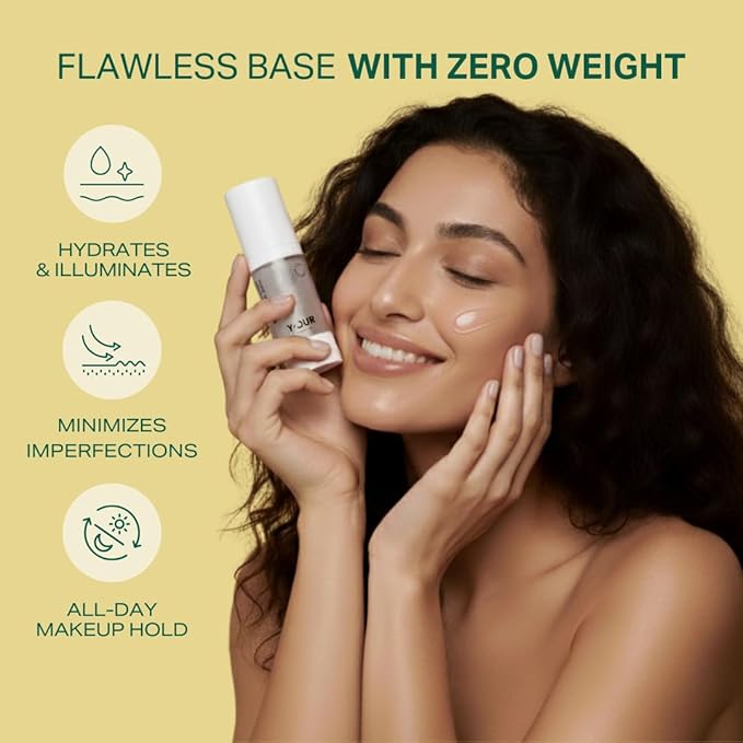 Y'OUR Pore Minimizer Face Primer, Gripping & Blurring Makeup Primer with Vitamin C & E, Oil Control & Brightening, Retinol-Infused Anti-Aging Formula, Soft-Focus Finish, 2-in-1 Primer & Makeup Base