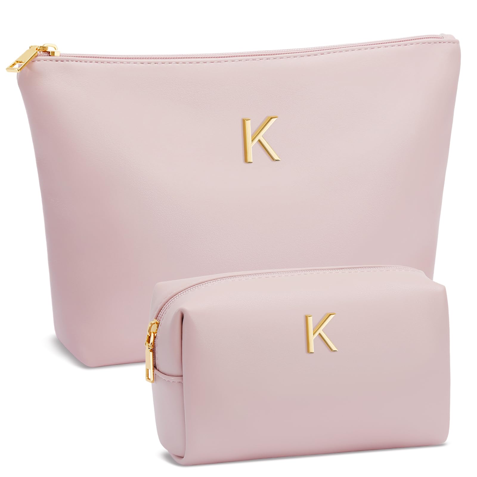 CLOUDWINGS Gifts for Women Girls Personalized Initial Travel Makeup Bag