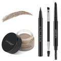 LAVONE Eyebrow Makeup Kit, Waterproof Brow Pencil, Pomade, Eyeliner-Caramel