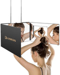 JUSRON 360 Viewing Angle Self Hair Cutting Mirror, Clear Anti-Fog HD Glass (Without LED)