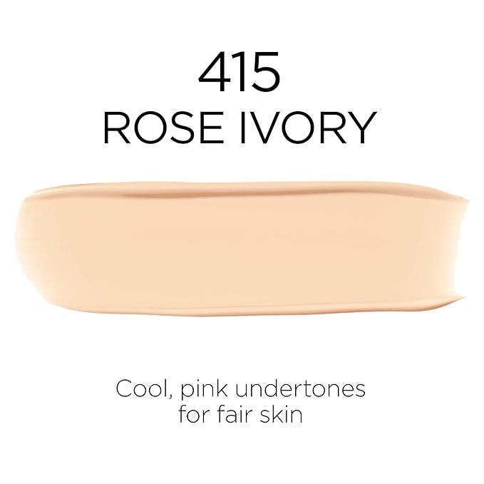 L'Oreal Paris Makeup Infallible Up to 32 Hour Fresh Wear Lightweight Foundation, 415 Rose Ivory, 1 Fl Oz, Packaging May Vary