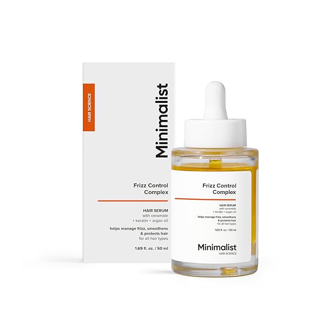 Minimalist Frizz Control Hair Serum with Keratin & Argan Oil 1.69 Fl Oz