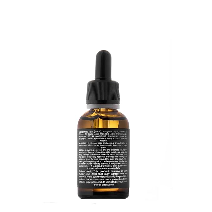 SkinTra C-Acid Vitamin C & AHA Face Serum – Advanced Exfoliating and Brightening Treatment – Designed for Night Use with Lightweight Finish – 10% AHA Blend – 30 ml/Net 1.01 Fl. Oz