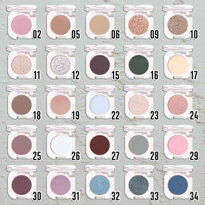 QIDSTERS Smoky Gray Matte Single Eyeshadow, Lightweight Blendable Mini Eye Shadow for Older Women, Monochrome Eyeshadow Palette Makeup Pigmented Waterproof, Vegan & Cruelty-Free, 28