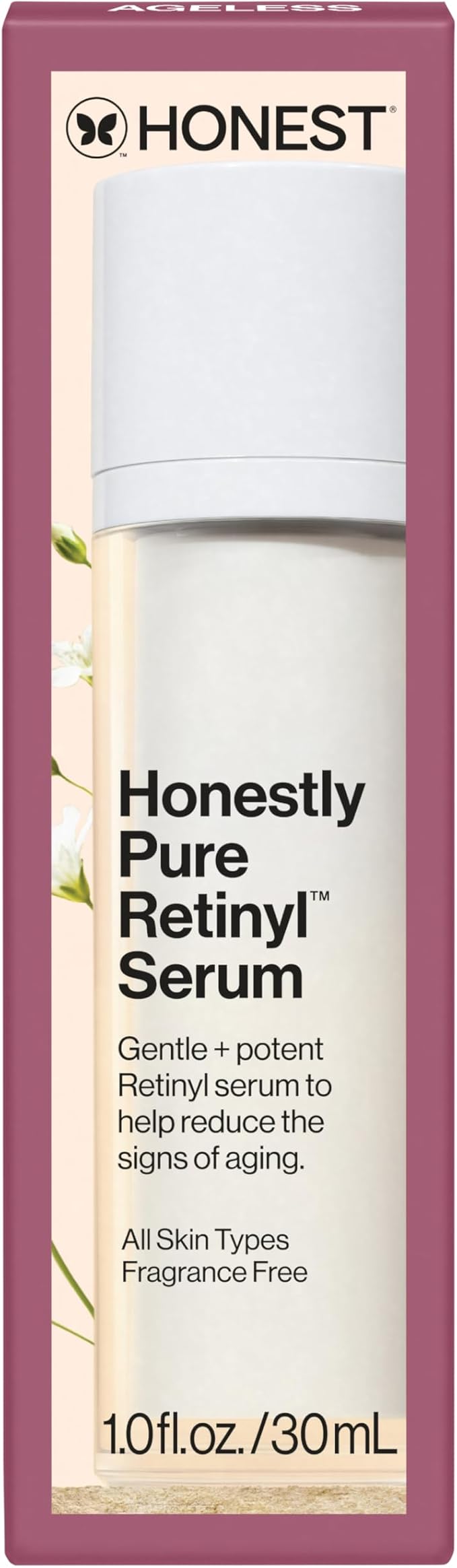 Honest Beauty Honestly Pure Nightly Retinyl Serum, Fragrance-Free, 1 fl oz
