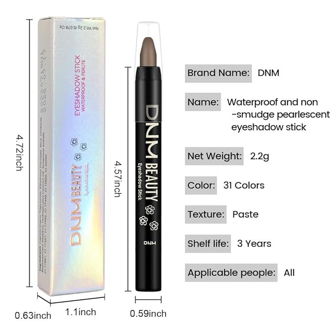 Black Cocoa Matte Cream Eye Shadow Stick Makeup for Women, Cocoa Matte Eyeliner Pencil Eyeshadow Brightener Stick for Eyes, Waterproof Eyeshadow Applicator Blendable sombras para ojos 77#