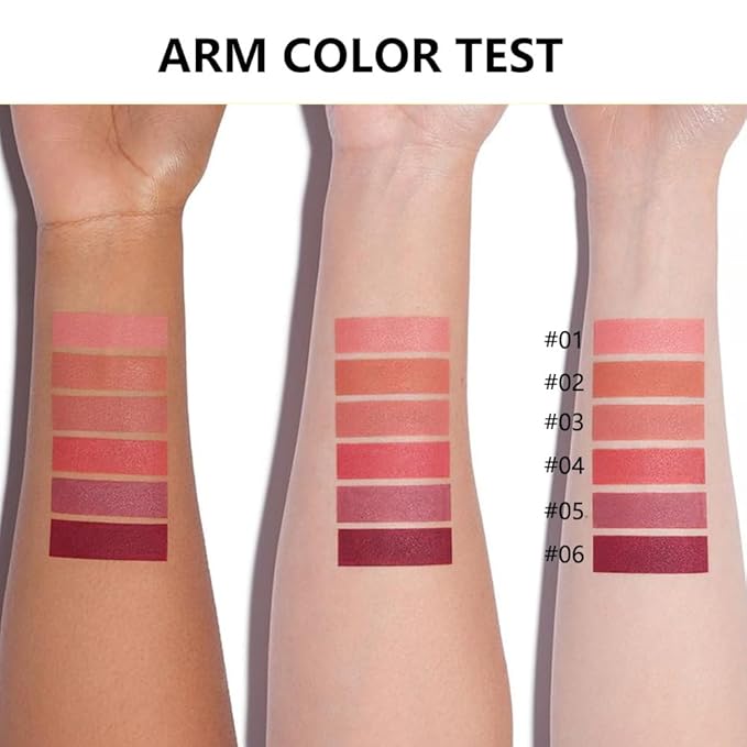 QIDSTERS Matte Lipstick Crayon Set for Women, Rose Pink 24 Hour Lipstick Lip Liner Pencil, Neutral Lip Stick Lipliner Long Lasting Waterproof Smudge Proof, Vegan & Cruelty-Free, 01