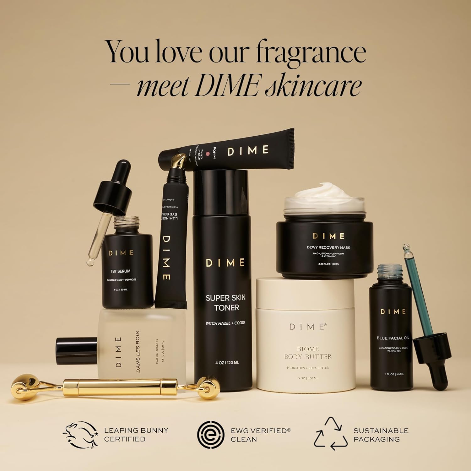 DIME Beauty I Love Your Smell, Baby Travel Perfume, Sparkling Berry Perfume for Women with Sparkling Pomegranate, Sweet Red Berries & Vanilla, Eau de Toilette Spray, Vegan, 0.34 oz / 10 ml