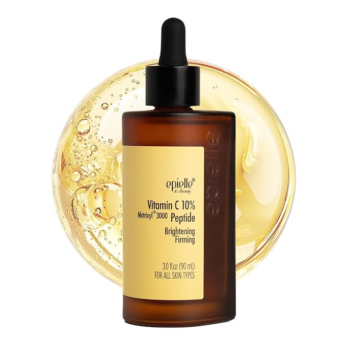 Epielle Complex Vitamin C 10% + Peptides Serum 3 fl.oz, Glowing and Firming Formula for Uneven Tone & Enlarged Pores, Anti-Aging for Face, Korean Skin Care