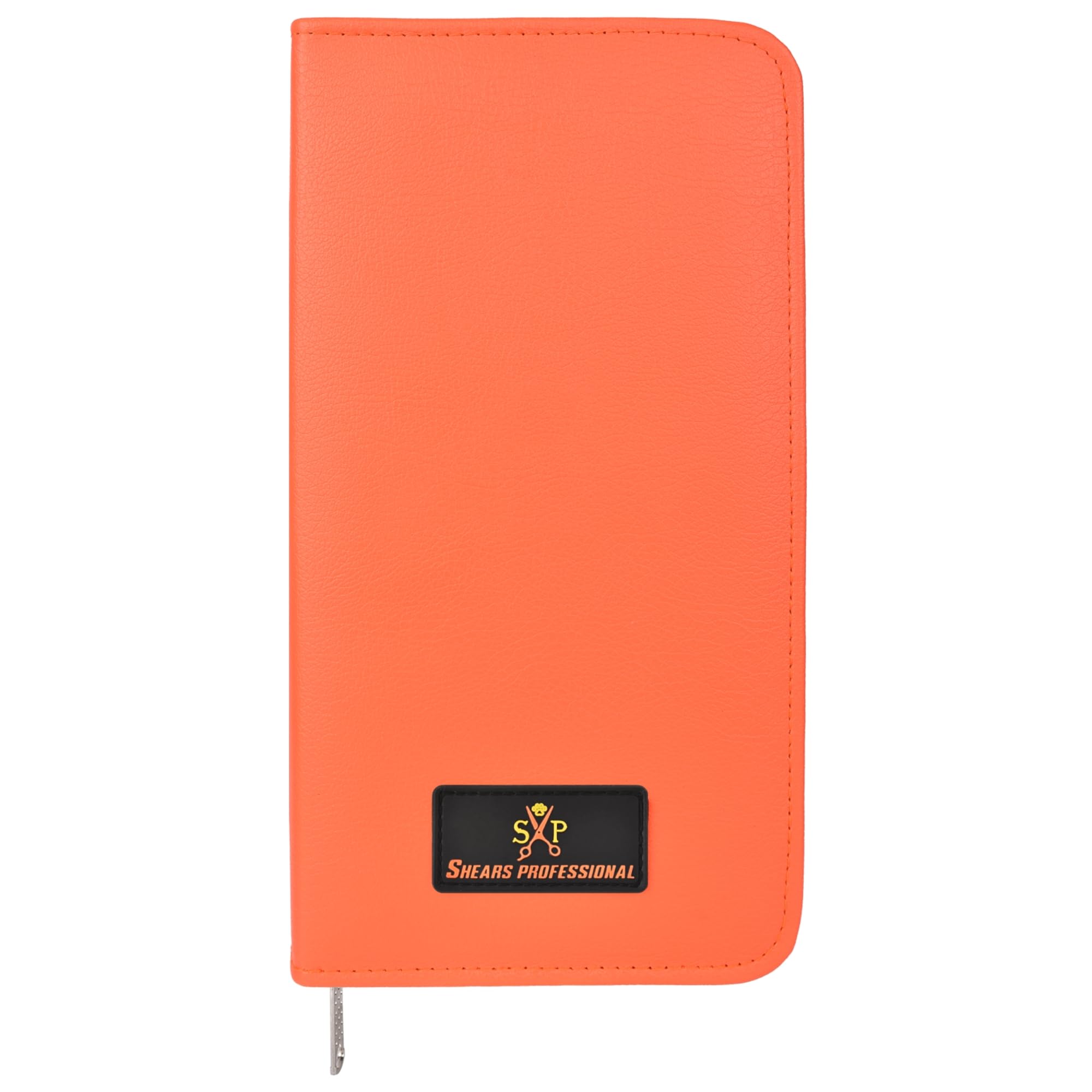 Shears Professional Leather 5 Scissor & Shear Storage Case for Hairstylist - Hairdresser -Scissor Holder Perfect for home-saloon use (Orange)