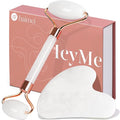 BAIMEI IcyMe Jade Roller & Gua Sha Facial Tool Set for Face Depuffing