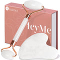 BAIMEI IcyMe Jade Roller & Gua Sha Facial Tool Set for Face Depuffing