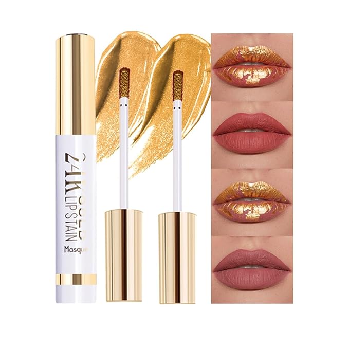 Hxssll Lip Stain Peel Off Masque - Peel Off Lip Stain Tattoo, Peel-Off Lip Tint，Long Lasting Waterproof Transfer-proof Lip Mask Lips Stain Peel Off Lip Gloss,Stay Lip Makeup 03+04
