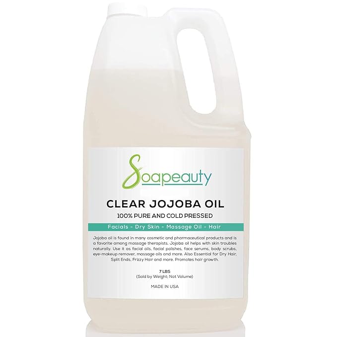 Golden Jojoba Oil 100% Pure Natural Unrefined Cold Pressed 7 Pound