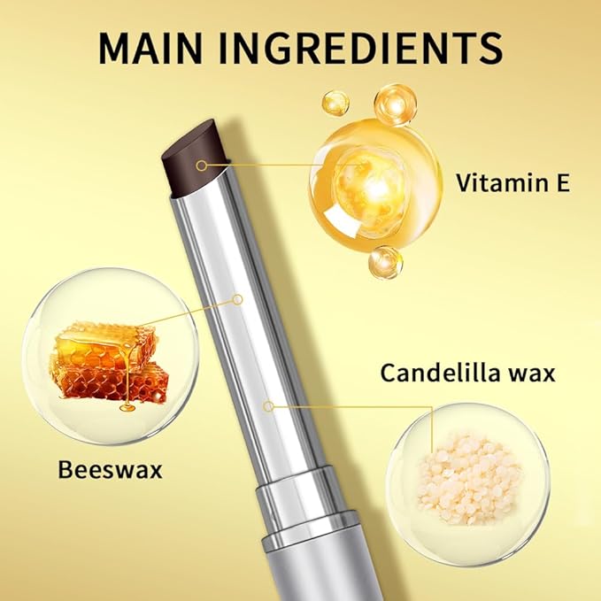 Tiejdhr Tinted Lip Balm Lipstick, Hydrating Natural Glossy, Long-lasting Moisturizing & Nourishing Lip Care with Natural Ingredients Transparent Color (Drak Honey, 0.07oz)