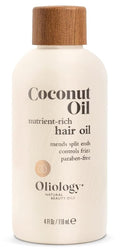 Oliology Coconut Hair Oil - Meds Split Ends, Controls Frizz, Hydrates & Softens - Lightweight Formula Helps Repair Distressed Hair from Heat Styling & Treatments | & Paraben Free (4oz)