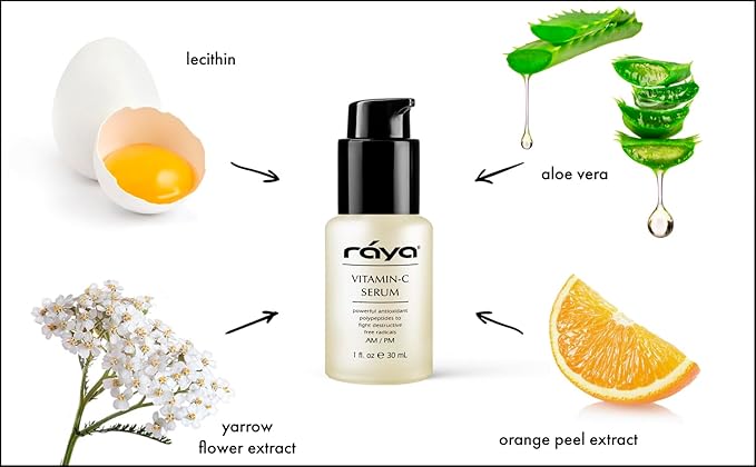 RAYA Radiance-Boosting Vitamin C Face Serum | Helps Minimize the Look of Dark Spots | Antioxidant-Rich & Glow-Enhancing Skincare | Tone-Refining & Luminous-Looking Complexion for All Skin Types