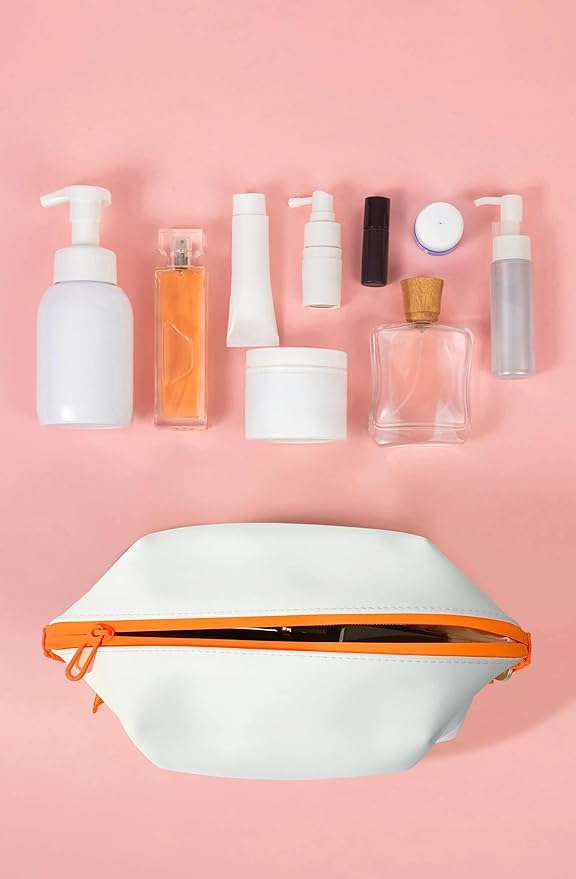 Onbagway 6"x9.84" 4.5L Silicone Toiletry Bag, White
