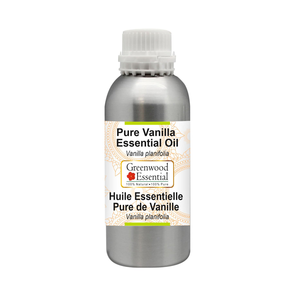 Greenwood Essential Pure Vanilla Essential Oil (Vanilla planifolia) Steam Distilled 630ml (21.3 oz)