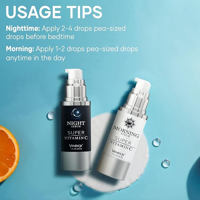 VANIDOX Super Vitamin C Serum for Women Over 70, All-In-One Formula, Made in USA, Hydrates, Firms, Lifts, and Targets Wrinkles, Age Spots, and Fine Lines, Vitamin C Serum (1fl oz x 2)