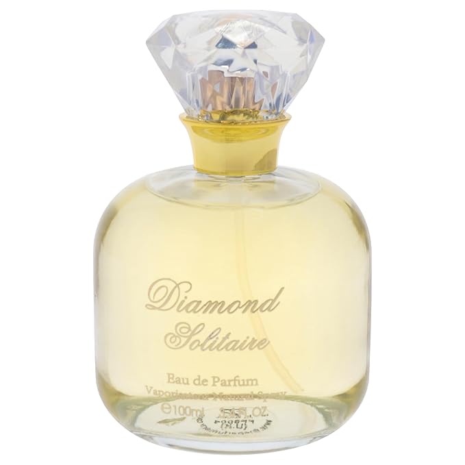 Fine Perfumery Diamond Solitaire - Long Lasting Perfume for Women - Floral Fragrances - Eau de Parfum - Bergamot, Rose Perfume for Women - 3.4 oz
